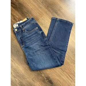 Seven7 90s Straight Leg High Rise Dark Wash Denim Jeans Womens